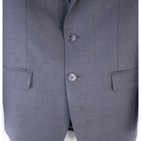 Hart Schaffner Marx Wool Blazer Jacket Kids Boys Gray Solid Lined Size 12 - Picture 3 of 14